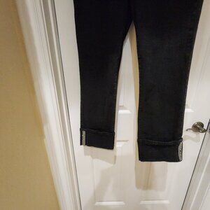 NYDJ's SIZE 12 BLACK JEANS W/RHINESTONES